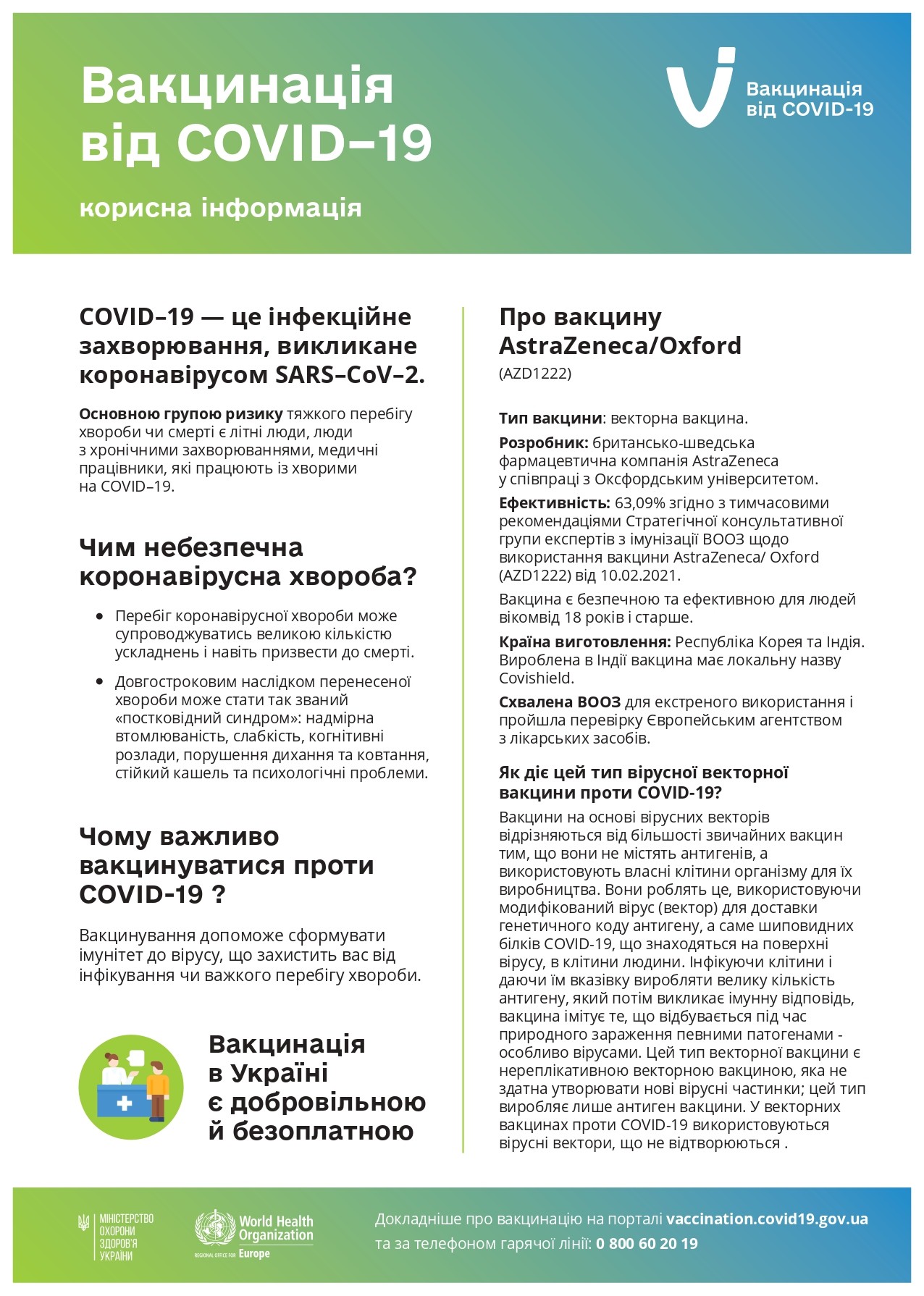 Вакцинація від COVID-19 - корисна інформація